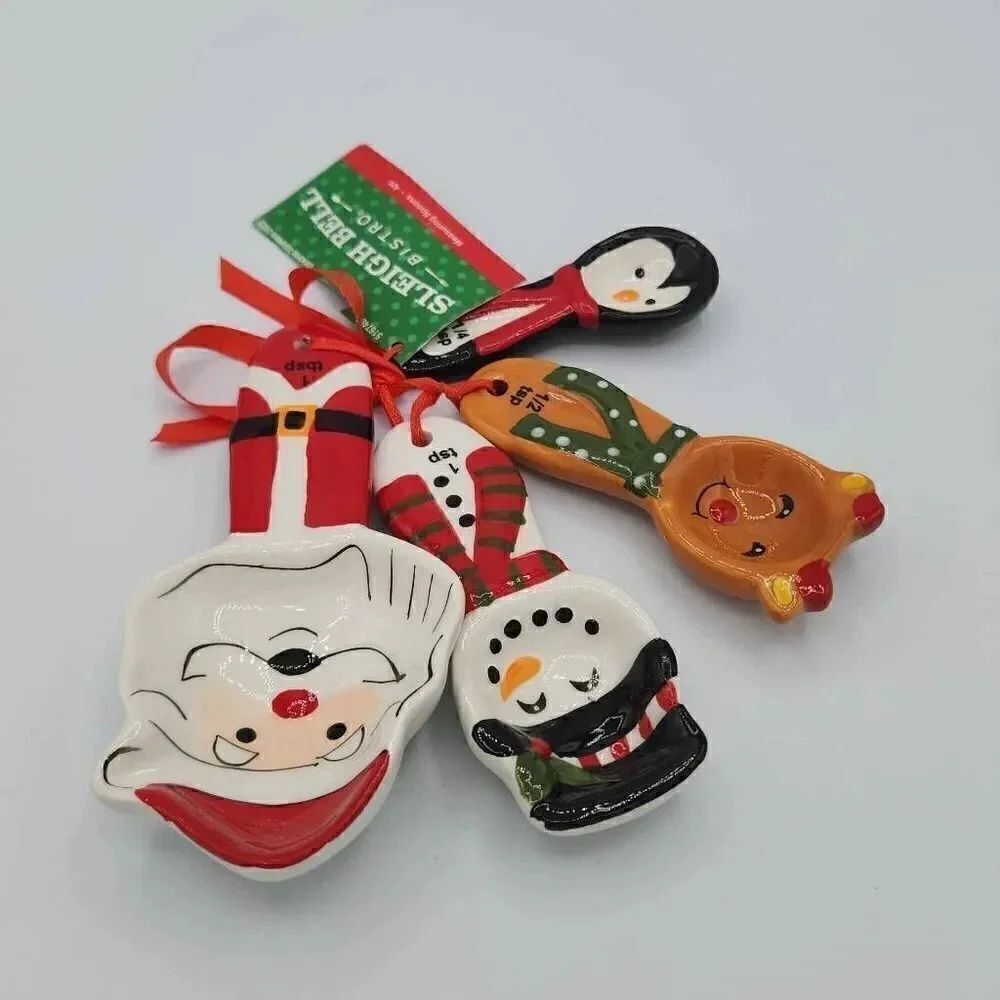 Christmas ceramic measuring spoons